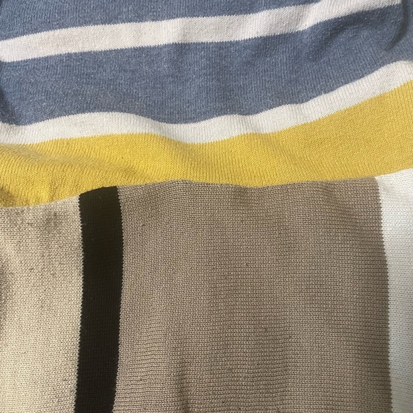 Patchwork up-cycled knit elastic waist full leg pants. All fabrics very soft. - Picture 10 of 16